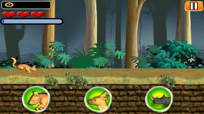 Java игра Animal transformer run. Скриншоты к игре Забег превращающихся зверей