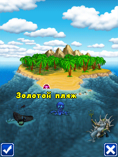 Java игра Beach Ball Crab Mayhem. Скриншоты к игре Волейбол. Удар Клешней