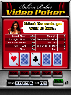 Java игра Bikini Babes Video Poker. Скриншоты к игре Малышки в бикини. Видео покер
