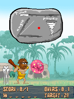 Java игра Caveman Cricket. Скриншоты к игре Пещерный Крикет