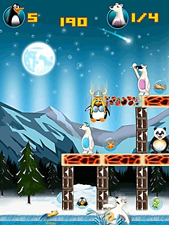 Java игра Crazy Penguin Assault. Скриншоты к игре Нападение безумных пингвинов