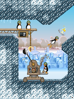 Java игра Crazy Penguin Catapult. Скриншоты к игре Безумная Пингвинья Катапульта