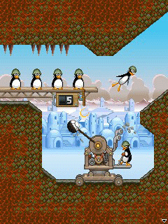 Java игра Crazy Penguin Catapult 2. Скриншоты к игре Безумная Пингвинья Катапульта 2