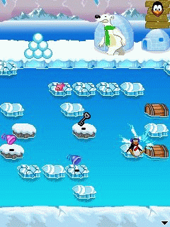 Java игра Crazy Penguin Freezeway. Скриншоты к игре Безумный пингвин. Замерзшее шоссе