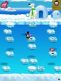Java игра Crazy Penguin Freezeway. Скриншоты к игре Безумный пингвин. Замерзшее шоссе