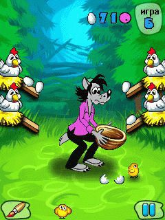 Java игра Eggs vs Wolf. Скриншоты к игре Ну погоди! Волк и яйца!