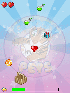 Java игра Goosy Pets Tiger. Скриншоты к игре Милые Питомцы. Тигренок