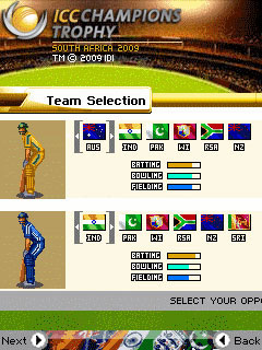 Java игра ICC Champions Trophy 2009. Скриншоты к игре Чемпионат по Крикету 2009