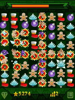 Java игра Jewel Explosion. Xmas. Скриншоты к игре Взрыв самоцветов. Рождество