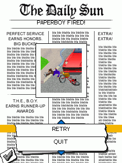 Java игра Paperboy Special Delivery. Скриншоты к игре Разносчик Газет