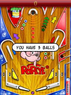 Java игра Popeye Pinball. Скриншоты к игре Моряк Папай. Пинбол