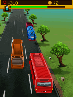 Java игра Red bus express 3D. Скриншоты к игре Красный экспресс автобус 3D