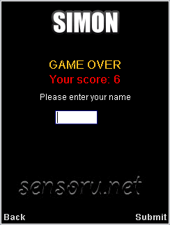Java игра Simon Says. Скриншоты к игре 