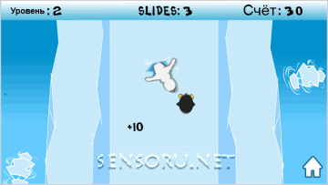 Java игра Skliding Penguin. Скриншоты к игре Скользящий пингвин