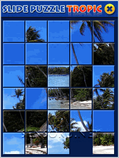Java игра Slide Puzzle Tropic. Скриншоты к игре 