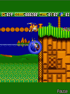 Java игра Sonic the Hedgehog 2 Dash. Скриншоты к игре 