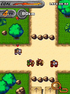 Java игра Stone Age Racing. Скриншоты к игре Гонки Каменного Века