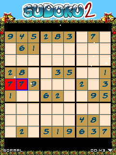 Java игра Sudoku Christmas 2. Скриншоты к игре Рождественское Судоку 2