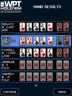Java игра World Poker Tour: Holdem Showdown. Скриншоты к игре  Мировой Турнир по Покеру: Раскрытие Карт Холдема