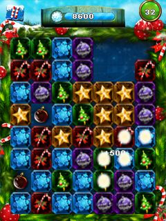 Java игра Xmas Tap Tap Diamonds. Скриншоты к игре Алмазный Мир. Рождественское издание
